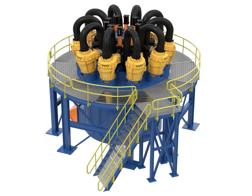 Cavex cyclone cluster for mining classification