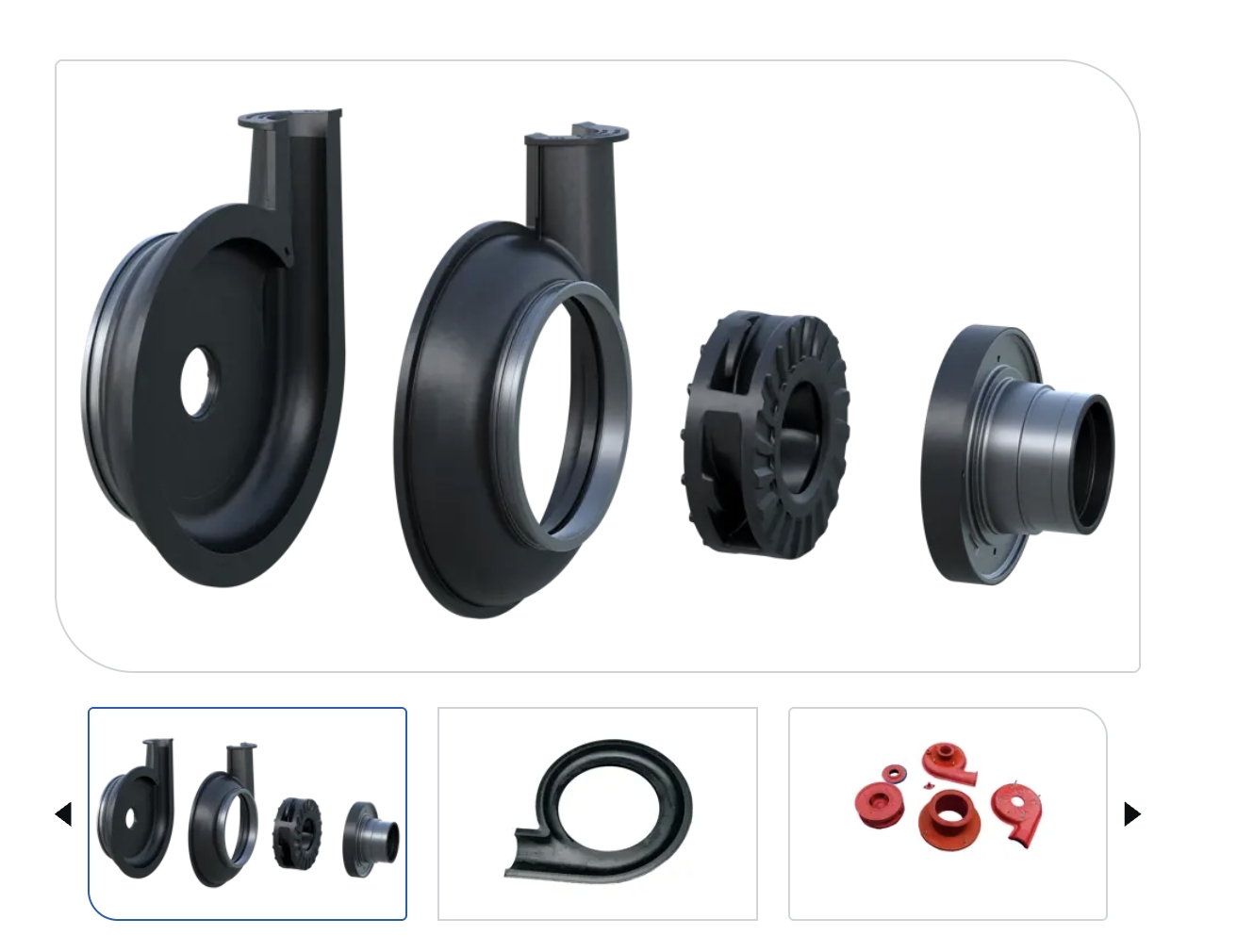 Warman pump parts — impellers, liners, volutes